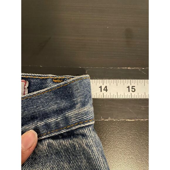 Vintage Levis 501 XX Jeans Juniors 13 Blue Denim Button Fly Faded Distressed 90s - Picture 7 of 11